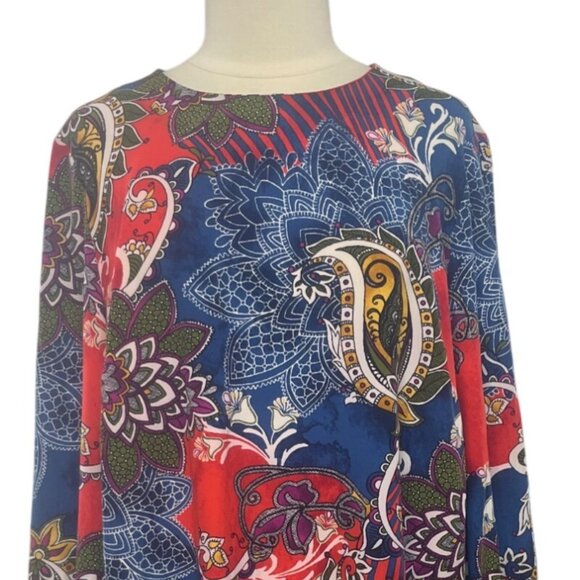 Nygard Bandana Paisley Dress Womens Plus Size 2X New Multicolor - Picture 4 of 10